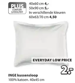 Jysk Inge kussensloop aanbieding