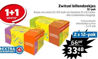 Trekpleister Zwitsal billendoekjes 12-pak aanbieding