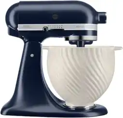 Coolblue KitchenAid Artisan Mixer 5KSM125EIB Blauw + Design Mengkom Wit aanbieding