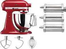 Coolblue KitchenAid Artisan Mixer 5KSM125 Keizerrood + Pastaroller en -snijderset (3-delig) aanbieding