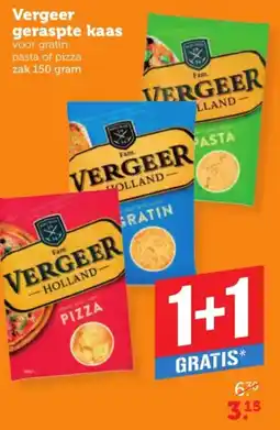 Coop Vergeer geraspte kaas aanbieding