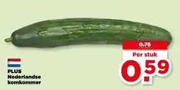 PLUS PLUS Nederlandse komkommer aanbieding