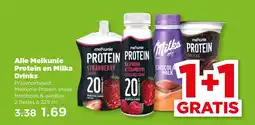 PLUS Alle Melkunie Protein en Milka Drinks aanbieding