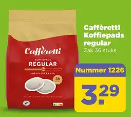 PLUS Caffèretti Koffiepads regular aanbieding
