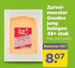 PLUS Zuivelmeester Goudse jong belegen 48+ stuk aanbieding