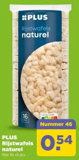 PLUS PLUS Rijstwafels naturel aanbieding
