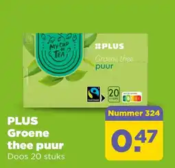 PLUS PLUS Groene thee puur aanbieding