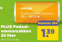 PLUS PLUS Pedaalemmerzakken aanbieding