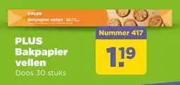 PLUS PLUS Bakpapier vellen aanbieding