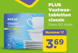 PLUS PLUS Vaatwastabletten classic aanbieding