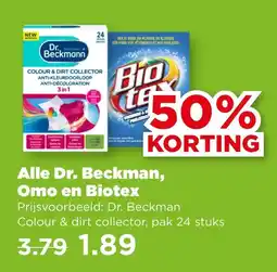 PLUS Alle Dr. Beckman, Omo en Biotex aanbieding