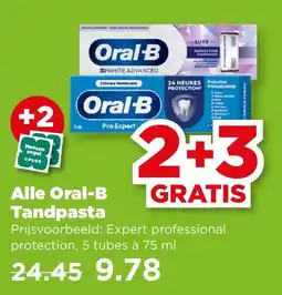 PLUS Alle Oral-B Tandpasta aanbieding