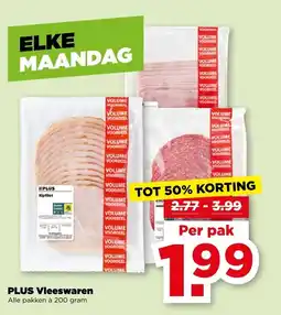 PLUS PLUS Vleeswaren aanbieding