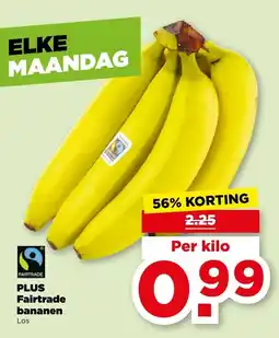 PLUS PLUS Fairtrade bananen aanbieding