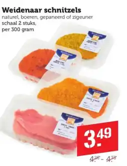 Coop Weidenaar schnitzels aanbieding