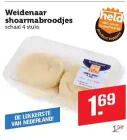 Coop Weidenaar shoarmabroodjes aanbieding