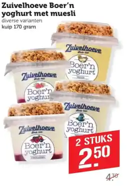 Coop Zuivelhoeve Boer'n yoghurt met muesli aanbieding