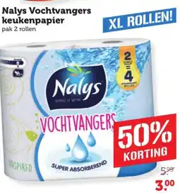 Coop Nalys Vochtvangers keukenpapier aanbieding
