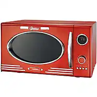 Bol.com Melissa Vrijstaande Solo-Magnetron met Grill - 23 liter - 800W - Retro - 16330129 - Rood aanbieding