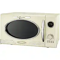 Bol.com Melissa Vrijstaande Solo-Magnetron met Grill - 23 liter - 800W - Retro - 16330128 - Crème Wit aanbieding