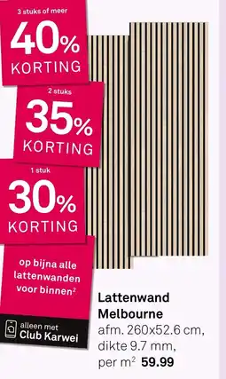 Karwei Lattenwand Melbourne aanbieding