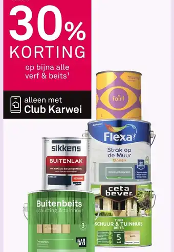 Op bijna alle verf & beits¹