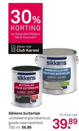 Karwei Sikkens buitenlak aanbieding