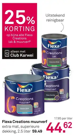 Karwei Flexa Creations muurverf aanbieding
