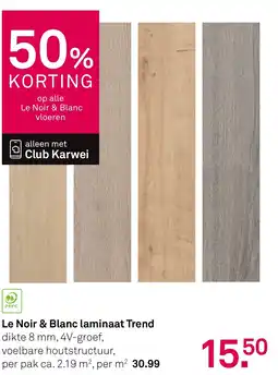 Karwei Le Noir & Blanc laminaat Trend aanbieding