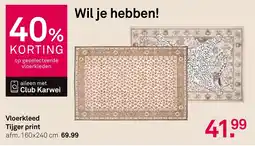 Karwei Vloerkleed Tijger print aanbieding