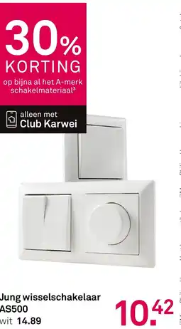 Karwei Jung wisselschakelaar AS500 aanbieding