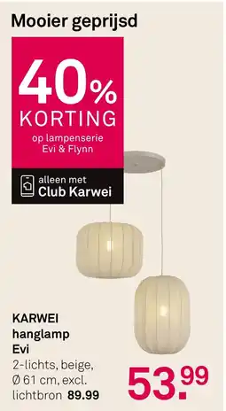 Karwei Karwei hanglamp evi aanbieding