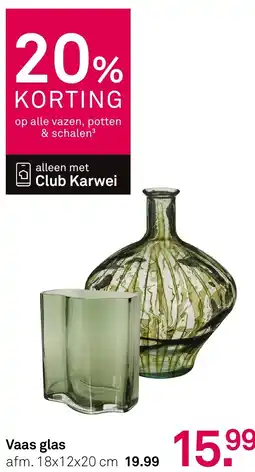 Karwei Vaas glas aanbieding