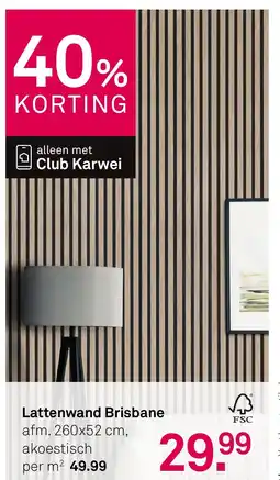 Karwei Lattenwand Brisbane aanbieding