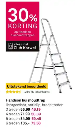 Karwei Handson huishoudtrap aanbieding