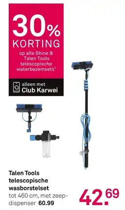 Karwei Talen Tools telescopische wasborstelset aanbieding