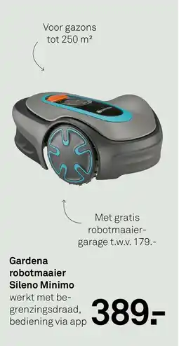 Karwei Gardena robotmaaier Sileno Minimo aanbieding
