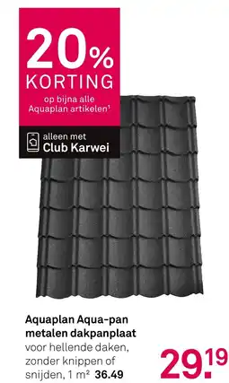 Karwei Aquaplan Aqua-pan metalen dakpanplaat aanbieding