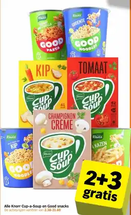 Albert Heijn Alle Knorr Cup-a-Soup en Good snacks aanbieding
