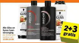 Albert Heijn Alle Gliss en Syoss haarverzorging aanbieding