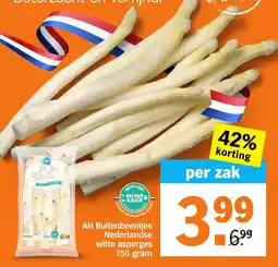 Albert Heijn AH Buitenbeentjes Nederlandse witte asperges aanbieding