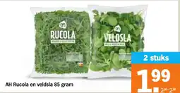 Albert Heijn AH Rucola en veldsla aanbieding