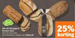 Albert Heijn Alle AH Biologisch broden heel aanbieding