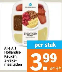 Albert Heijn Alle AH Hollandse Keuken 3-vaks maaltijden aanbieding