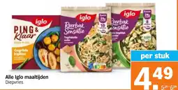 Albert Heijn Alle Iglo maaltijden aanbieding