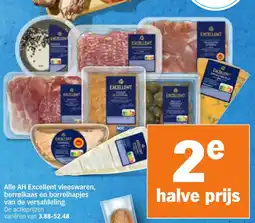 Albert Heijn Alle AH Excellent vleeswaren, borrelkaas en borrelhapjes van de versafdeling aanbieding