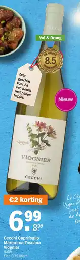 Albert Heijn Cecchi Caprifoglio Maremma Toscana Viognier aanbieding
