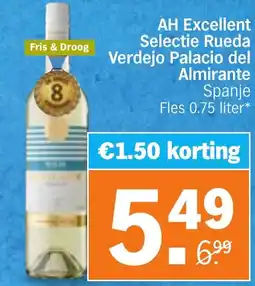 Albert Heijn AH Excellent Selectie Rueda Verdejo Palacio del Almirante aanbieding