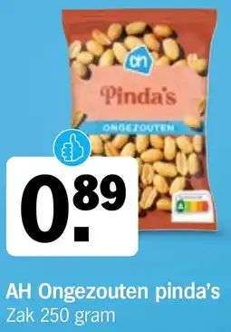 Albert Heijn AH Ongezouten pinda's aanbieding