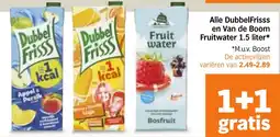 Albert Heijn Alle DubbelFrisss en Van de Boom Fruitwater aanbieding